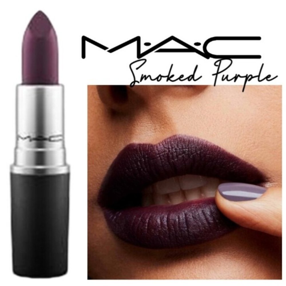 MAC Matte Lipstick Smoked Purple Brand New in Box 0.10 oz 3 g